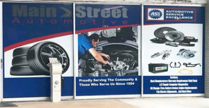 New auto repair graphics storefront